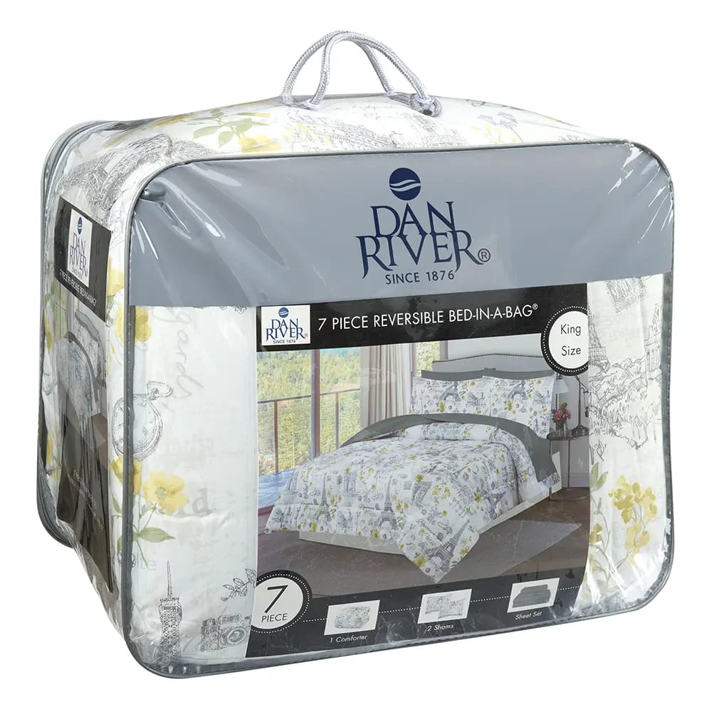 Dan River 7-Piece Reversible Bed In A Bag, King Size