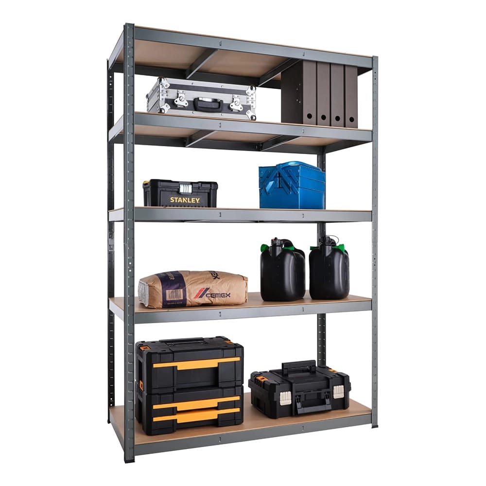 G-Rack 5-Tier Garage Shelving Unit, 47" x 17.7" x 71", Black