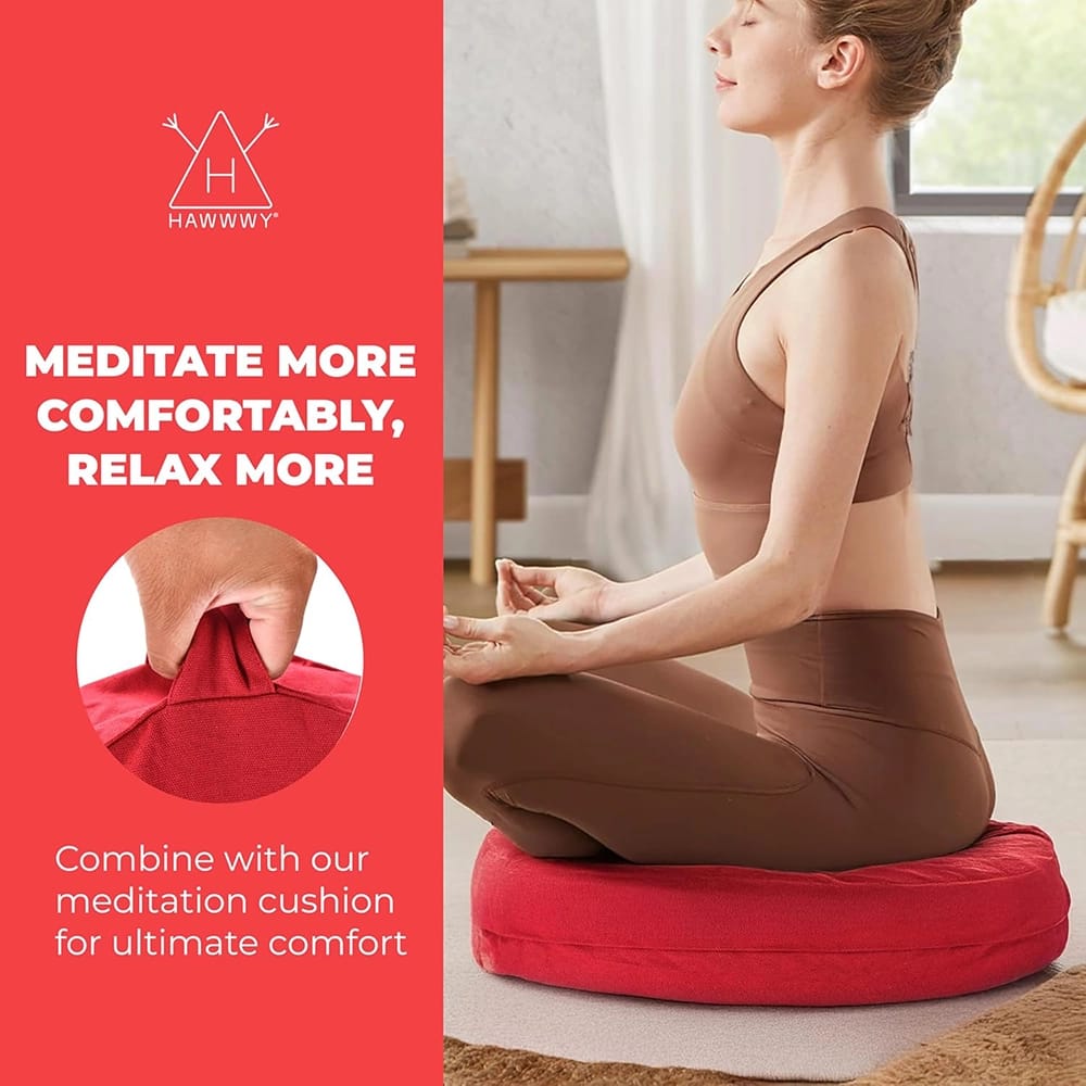 13" Meditation Cushion, Red