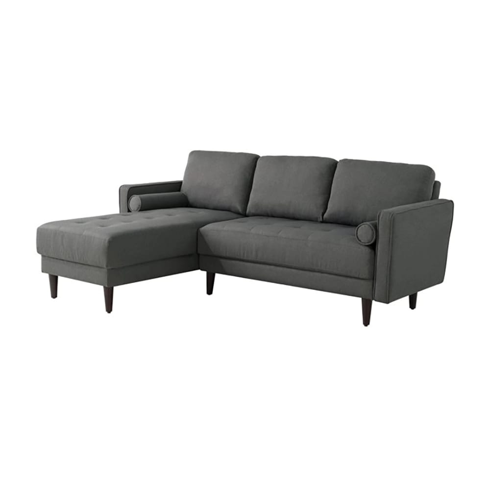 LifeStyle Solutions Langford Sofa Chaise Sectional, Heather Gray