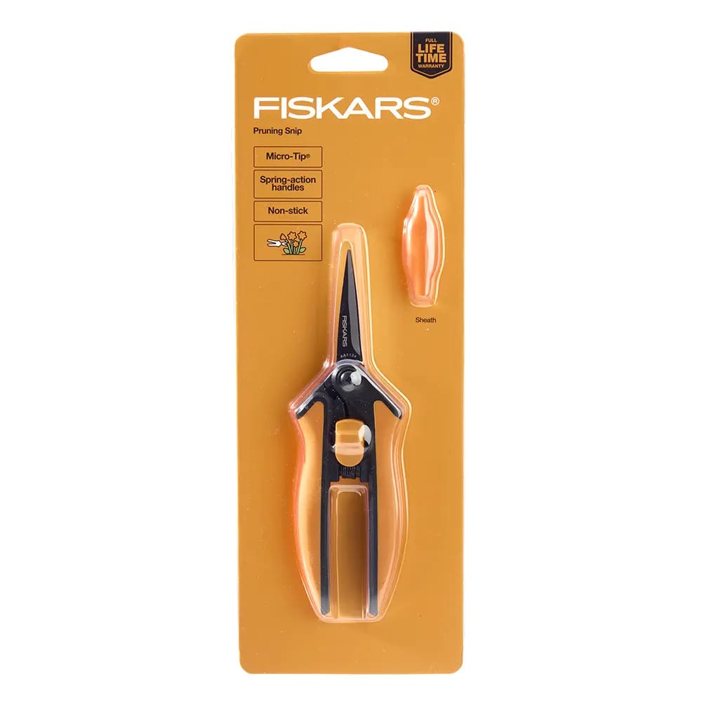 Fiskars Non-Stick Micro-Tip Pruning Snips, 6"