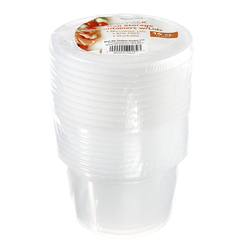 Deli Storage 16 oz Containers with Lids, 10 Count