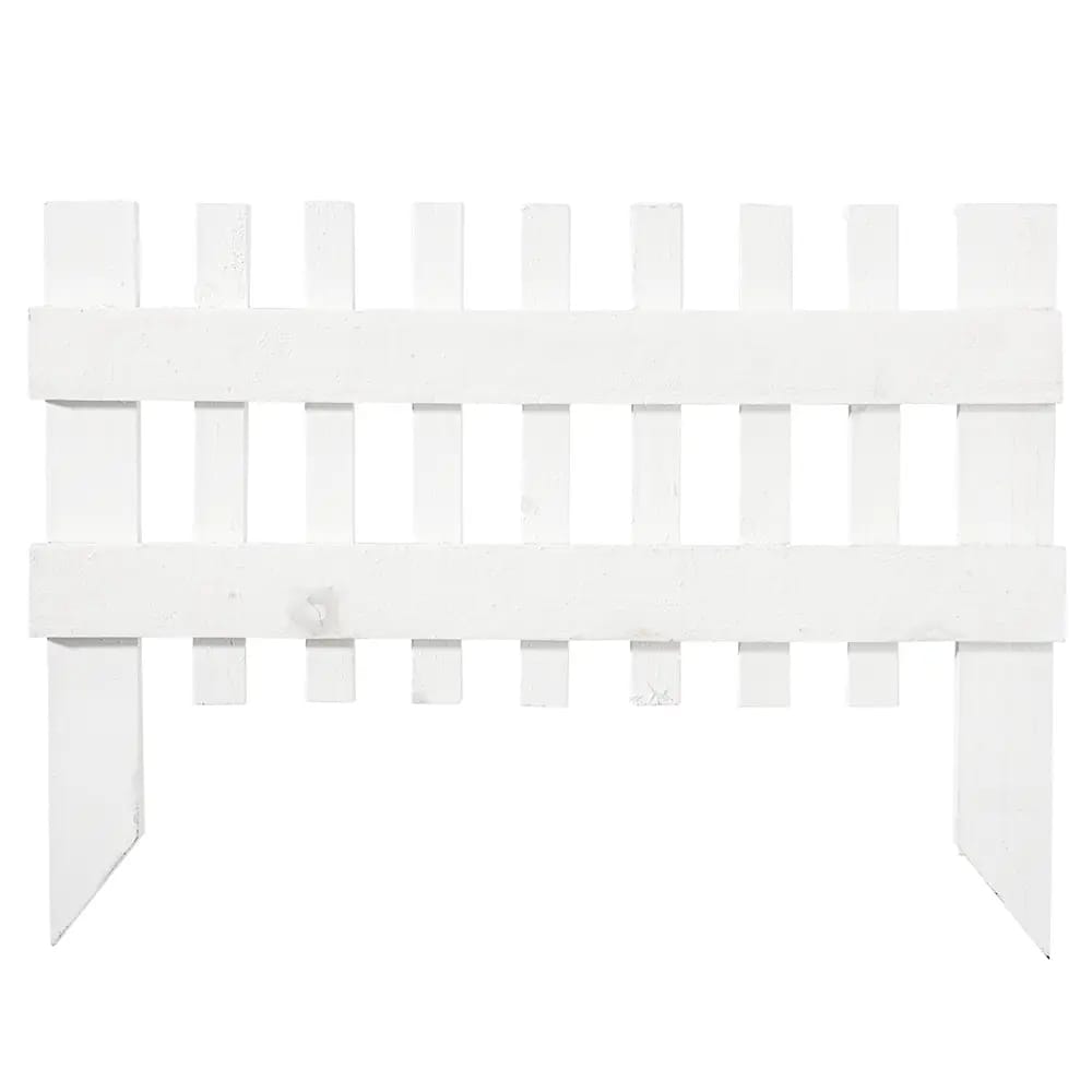Wood Garden Fence Border, White, 12" x 16"