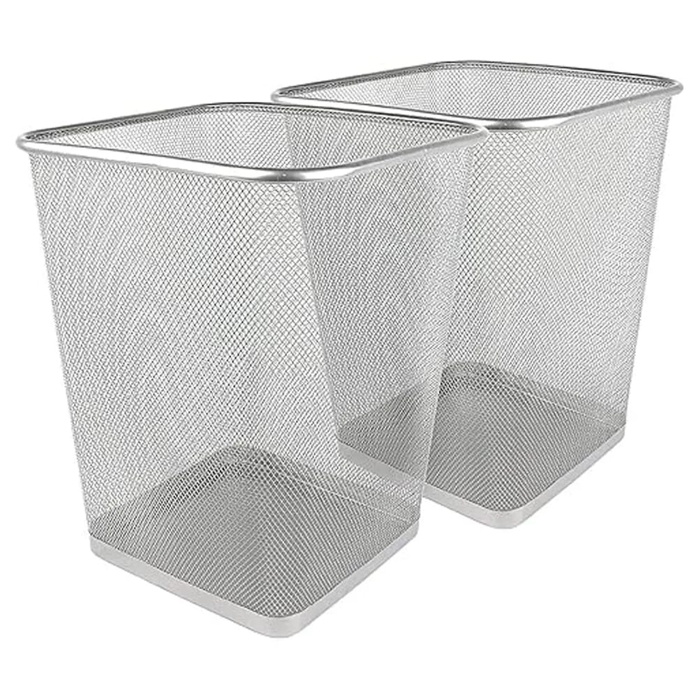 Greenco Square Mesh Trash Can, 2-pack