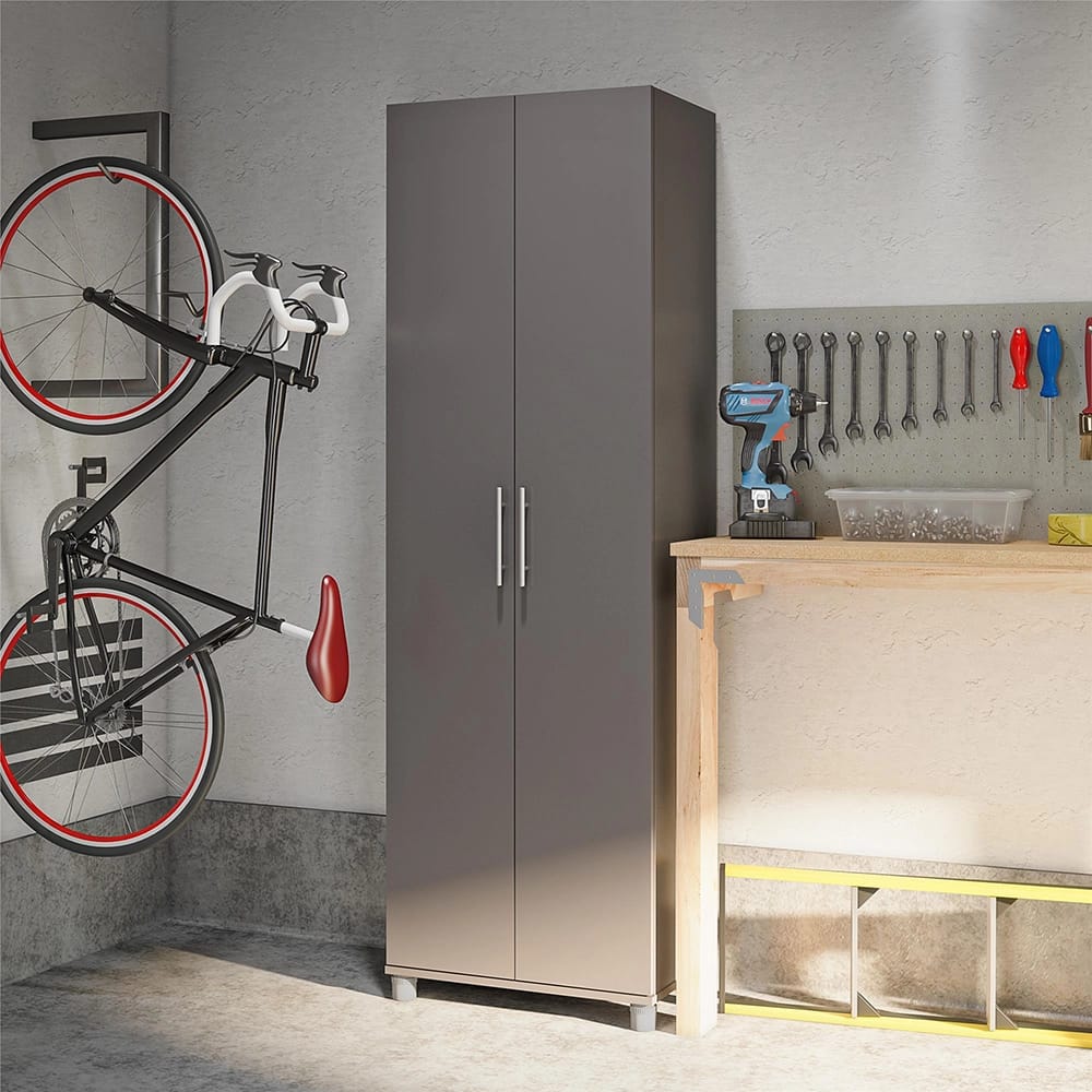 Freestanding Utility Storage Cabinet, Graphite