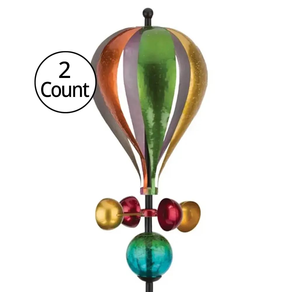 Regal Art & Gift Balloon Solar Wind Spinner Stake, Rainbow, 2 Count