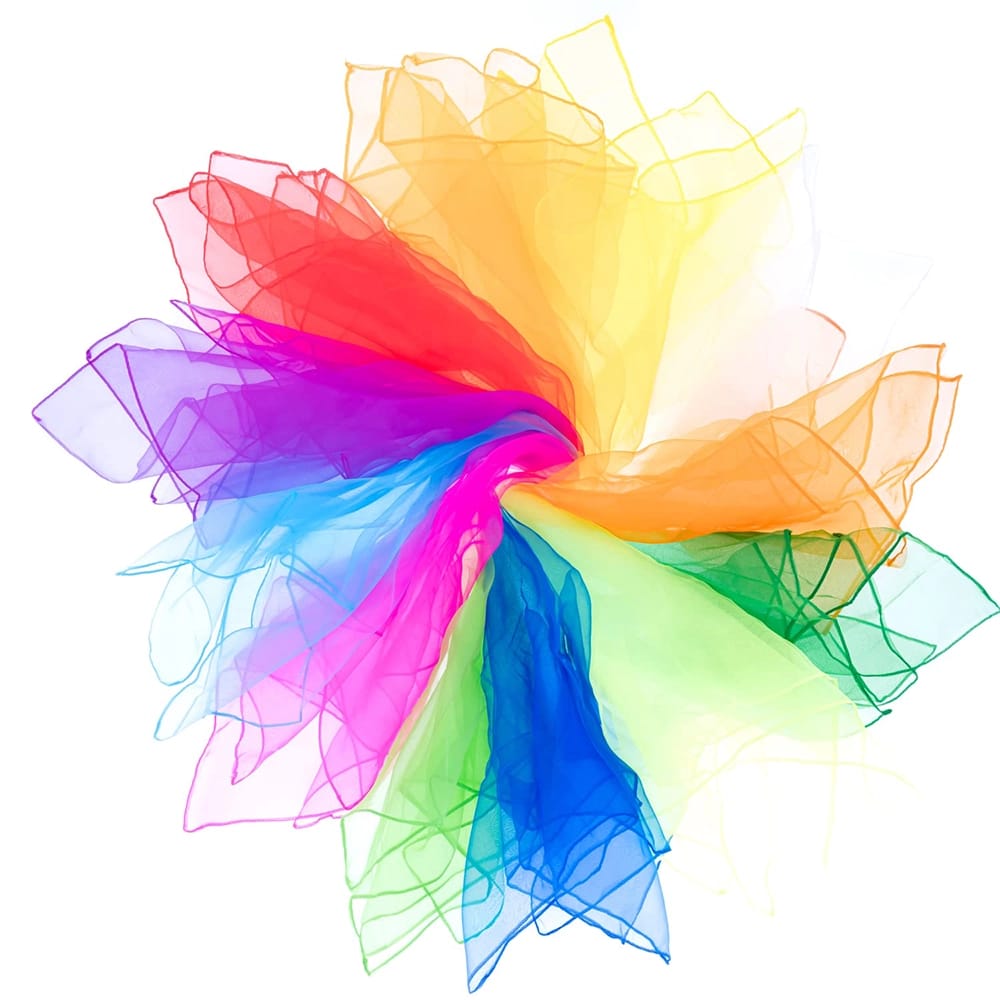 Mister M Colorful Juggling Scarves, 12 Pack