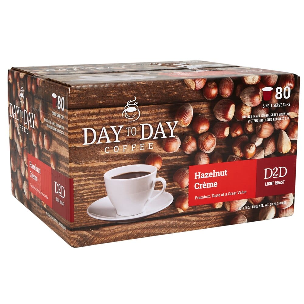 Day to Day Hazelnut Creme Coffee, 80 Count