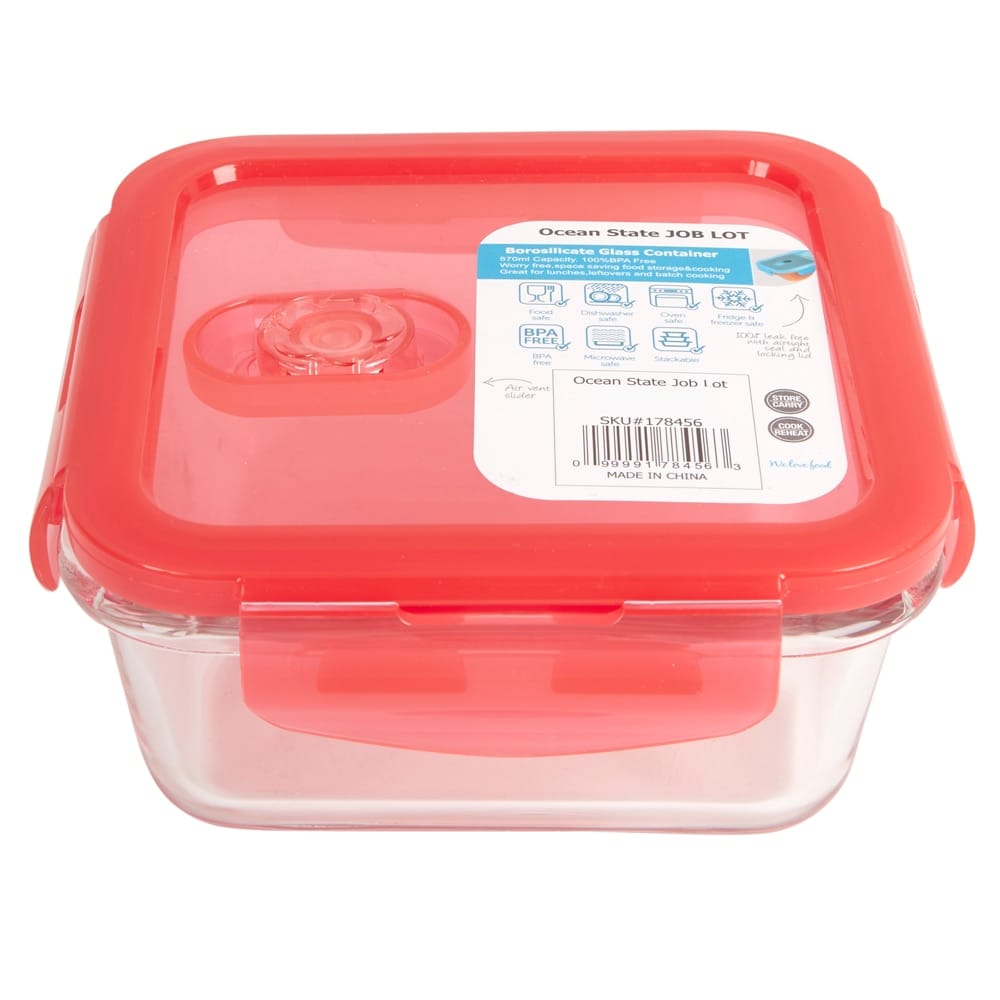 Glass Food Storage Container, 19 oz