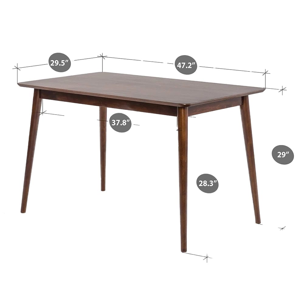 Zinus 47" Solid Wood Dining Table, Espresso