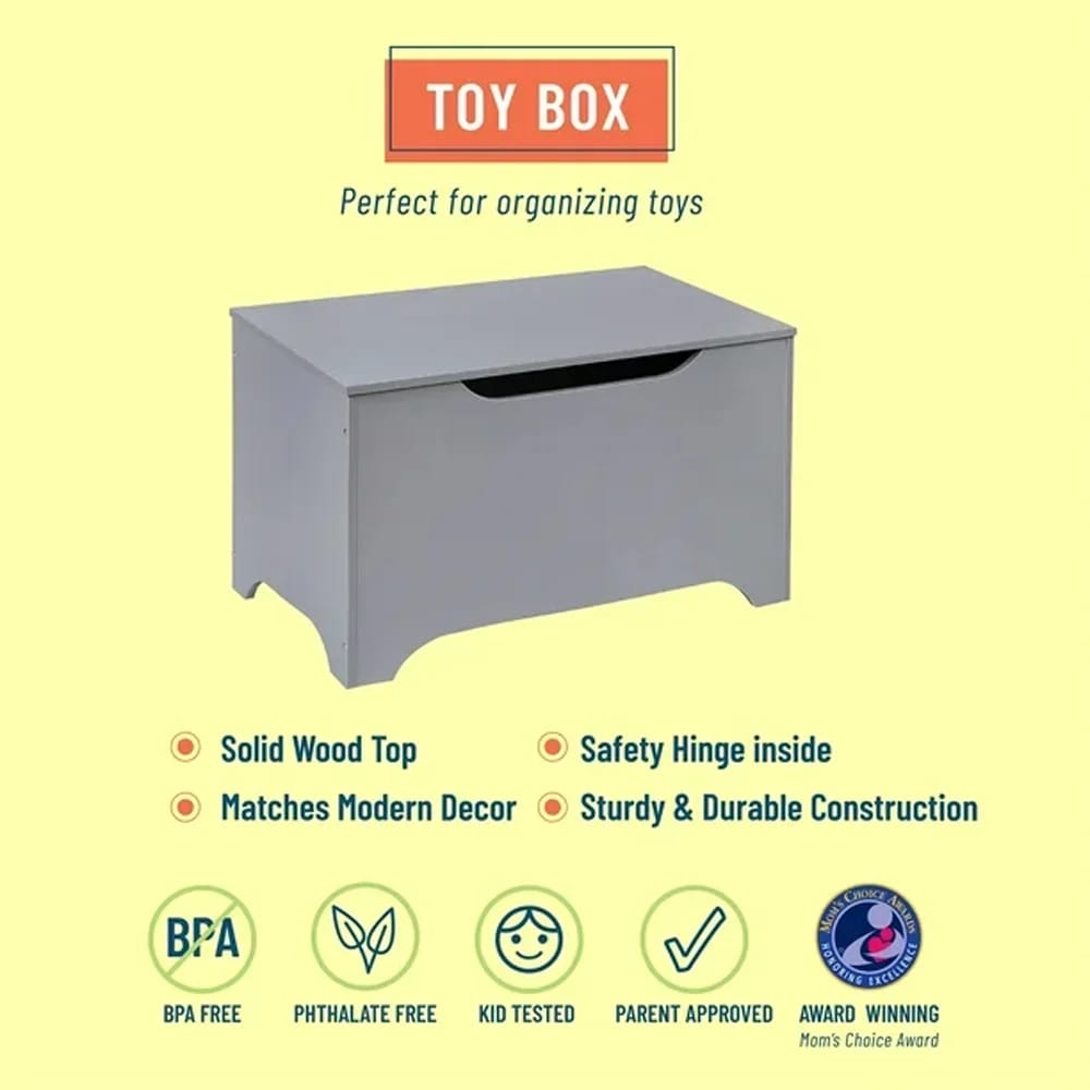 Wildkin Nashville Toy Box, Gray