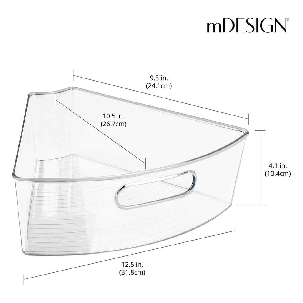 mDesign Kitchen Cabinet Lazy Susan Storage Organizer Bins, 6 Pack