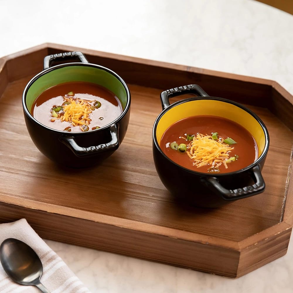 Bruntmor 24 oz French Onion Soup Crocks with Handles, Set of 4