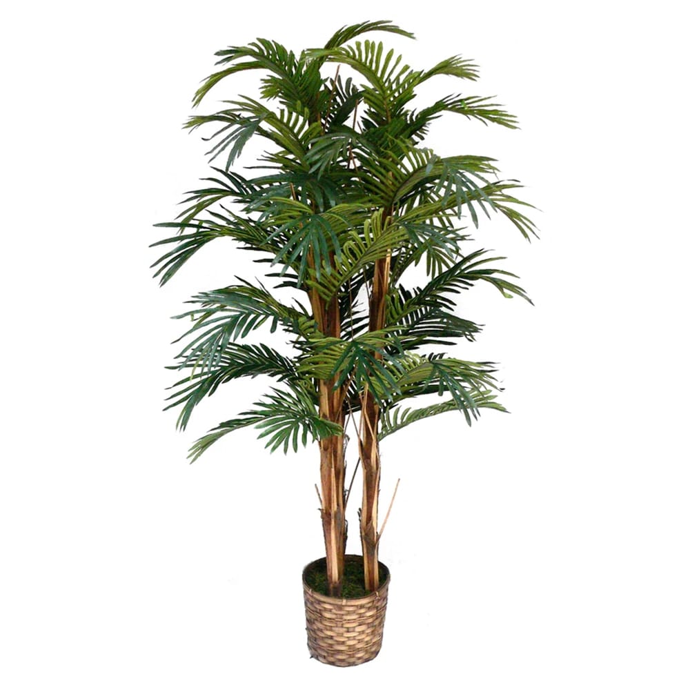 Vintage Home 60" Palm Tree in Bamboo Wicker Planter