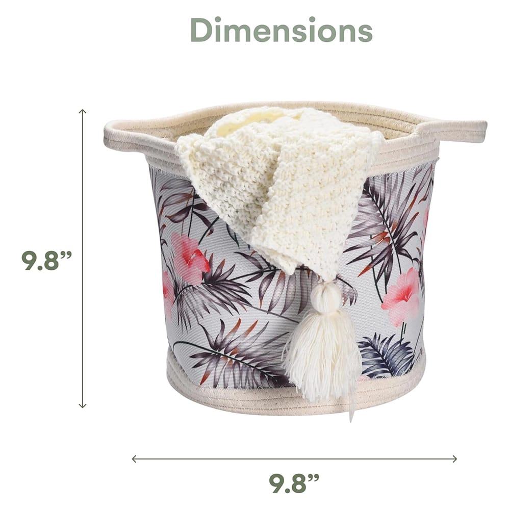 Hallops Patterned Woven Rope Baskets, 3 Pack