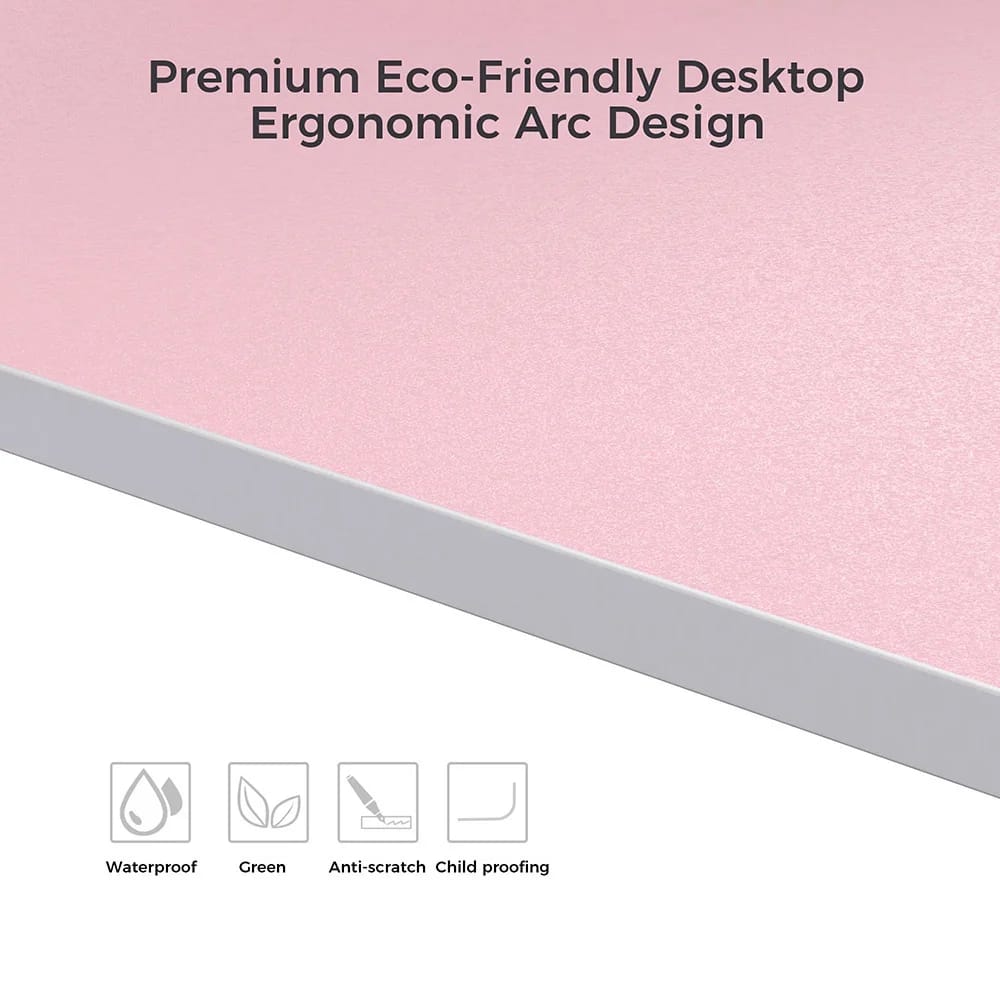 Eureka Ergonomic Left Side L-Shaped Office Desk, Pink