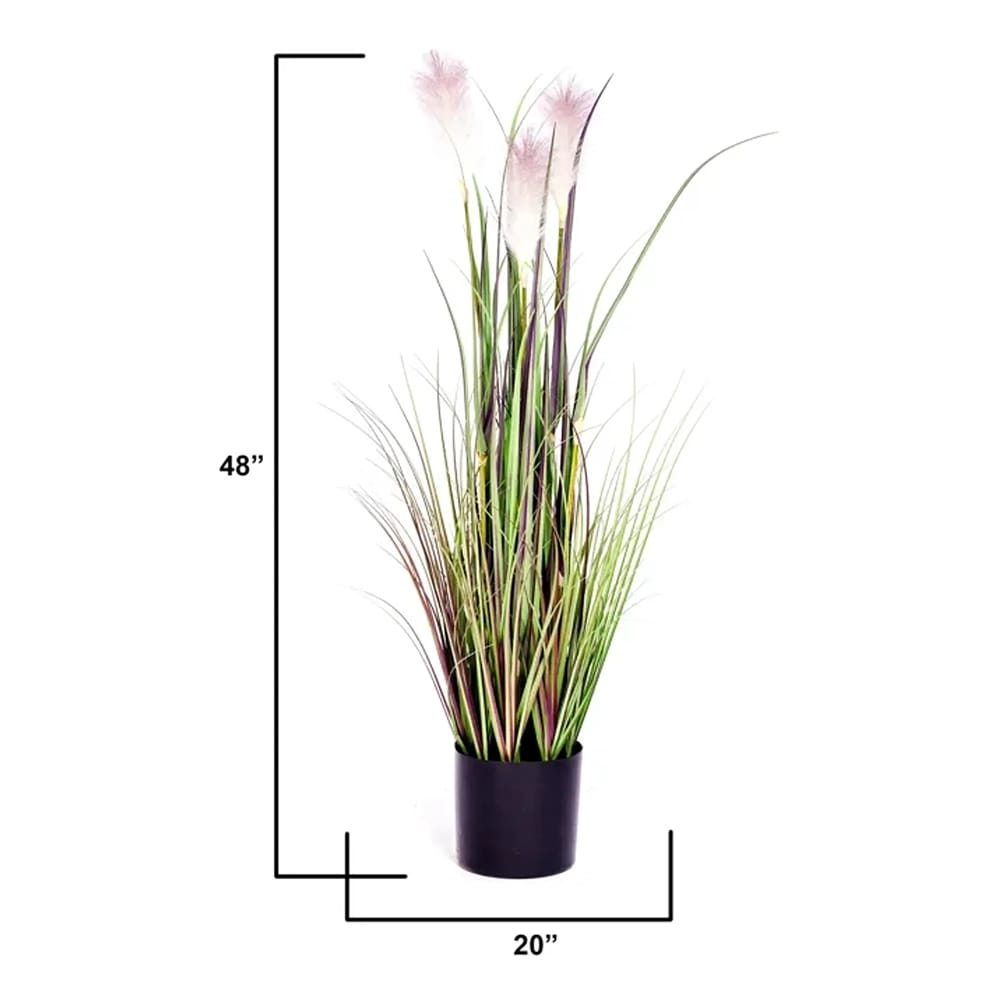 Vintage Home 48" Reed Grass with Lavender Ombre Feathers