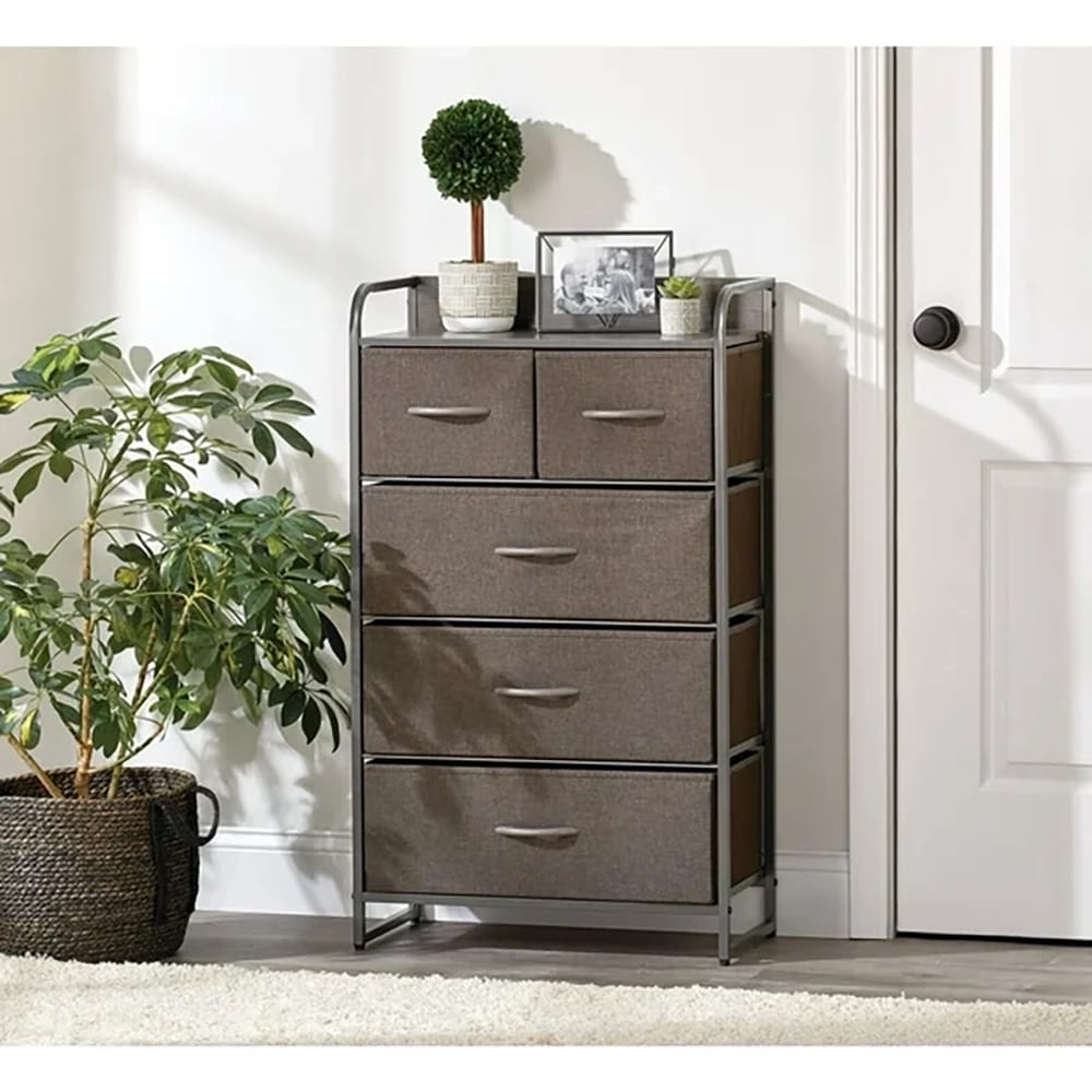 mDesign 5-Drawer Dresser, Charcoal/Graphite