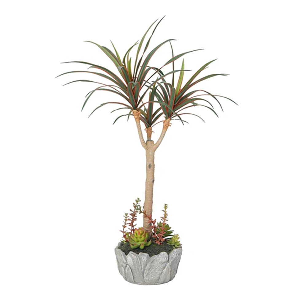 Vintage Home 32" Dracaena with Faux Moss and Undergrowth
