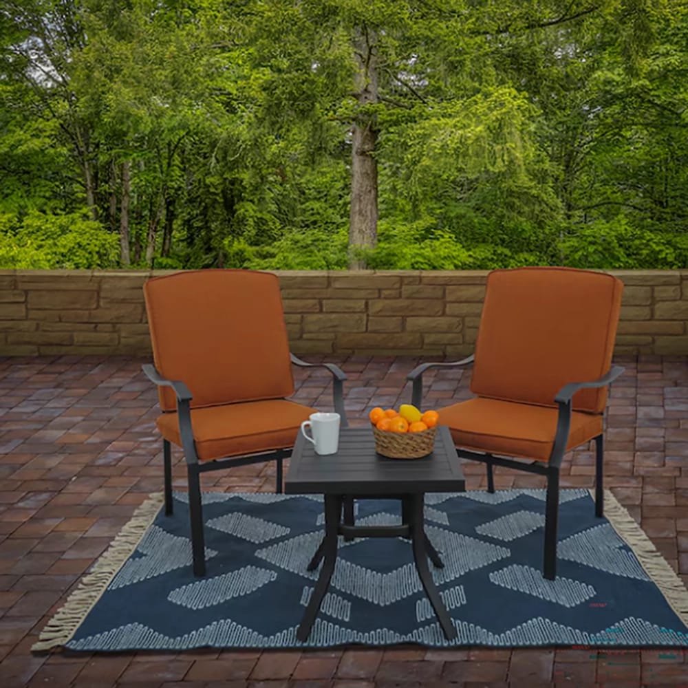 Hand Woven Polyester Indoor/Outdoor Rug, Indigo, 4' x 6'