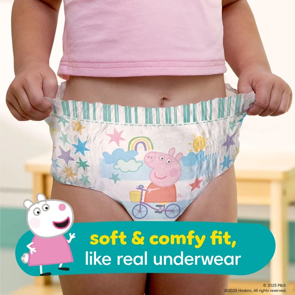 Pampers Peppa Pig Easy Ups Training Underwear, Size 4, 75 Count