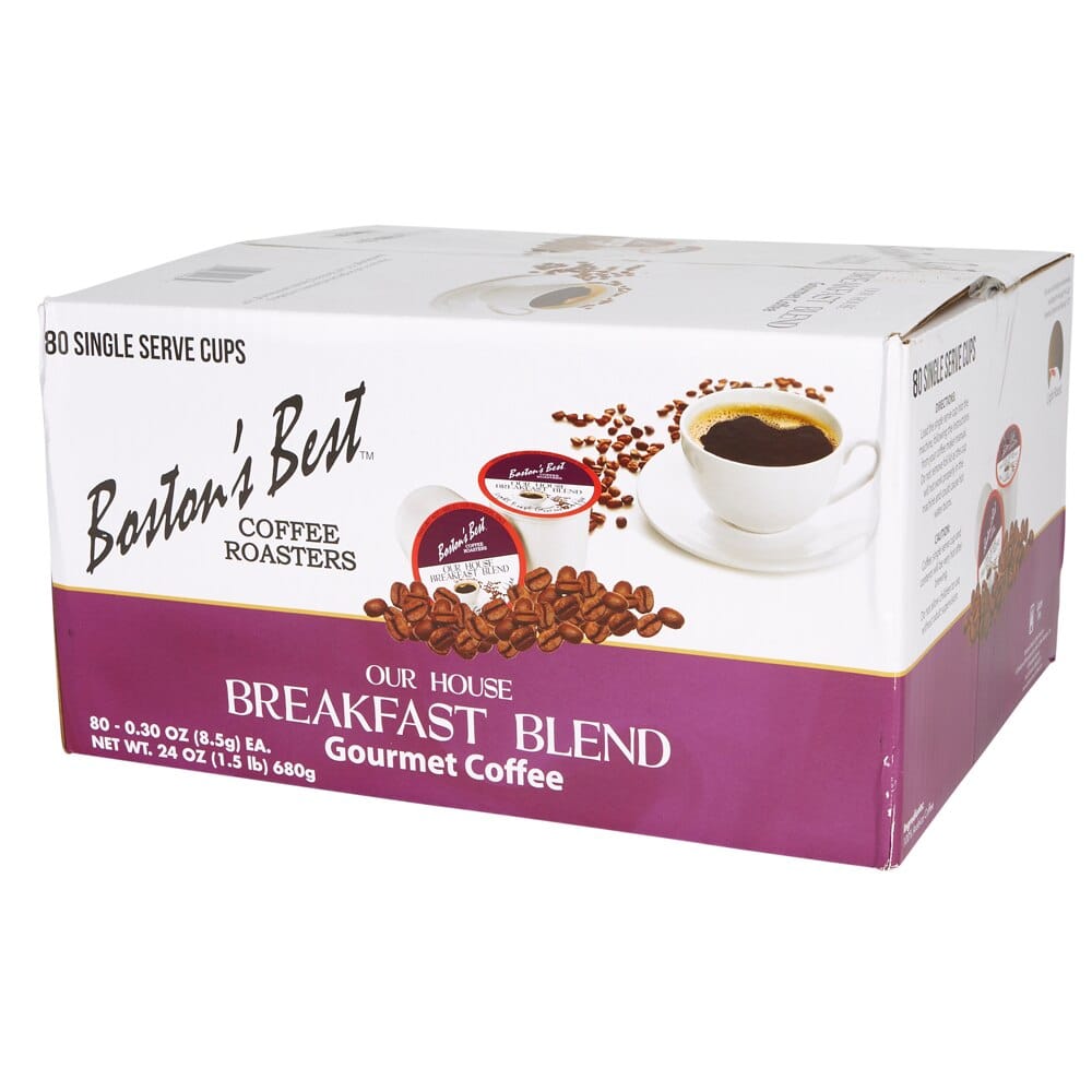 Boston's Best Light Roast Our House Breakfast Blend Gourmet Coffee Cups, 80 Count