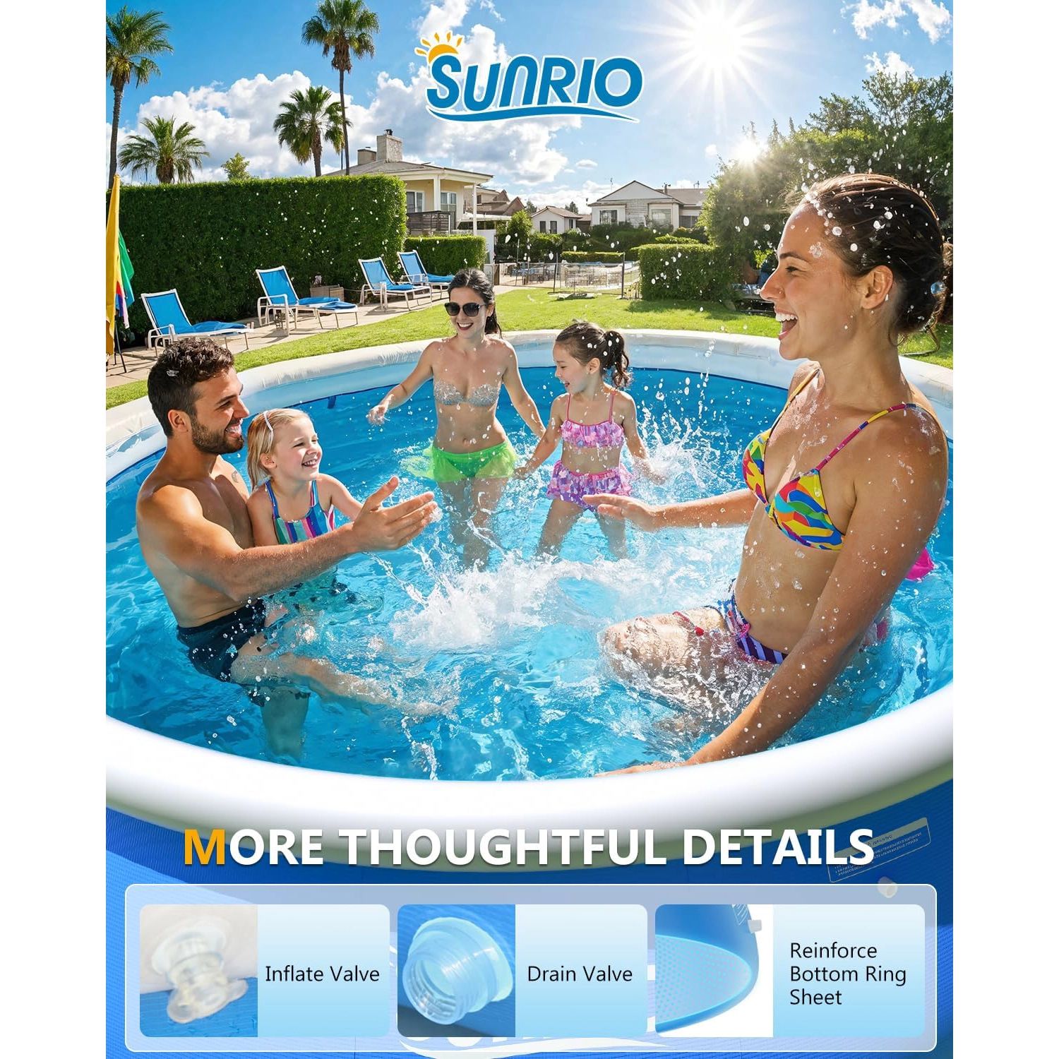 Sunrio 10' x 30" Round Inflatable Above Ground Pool
