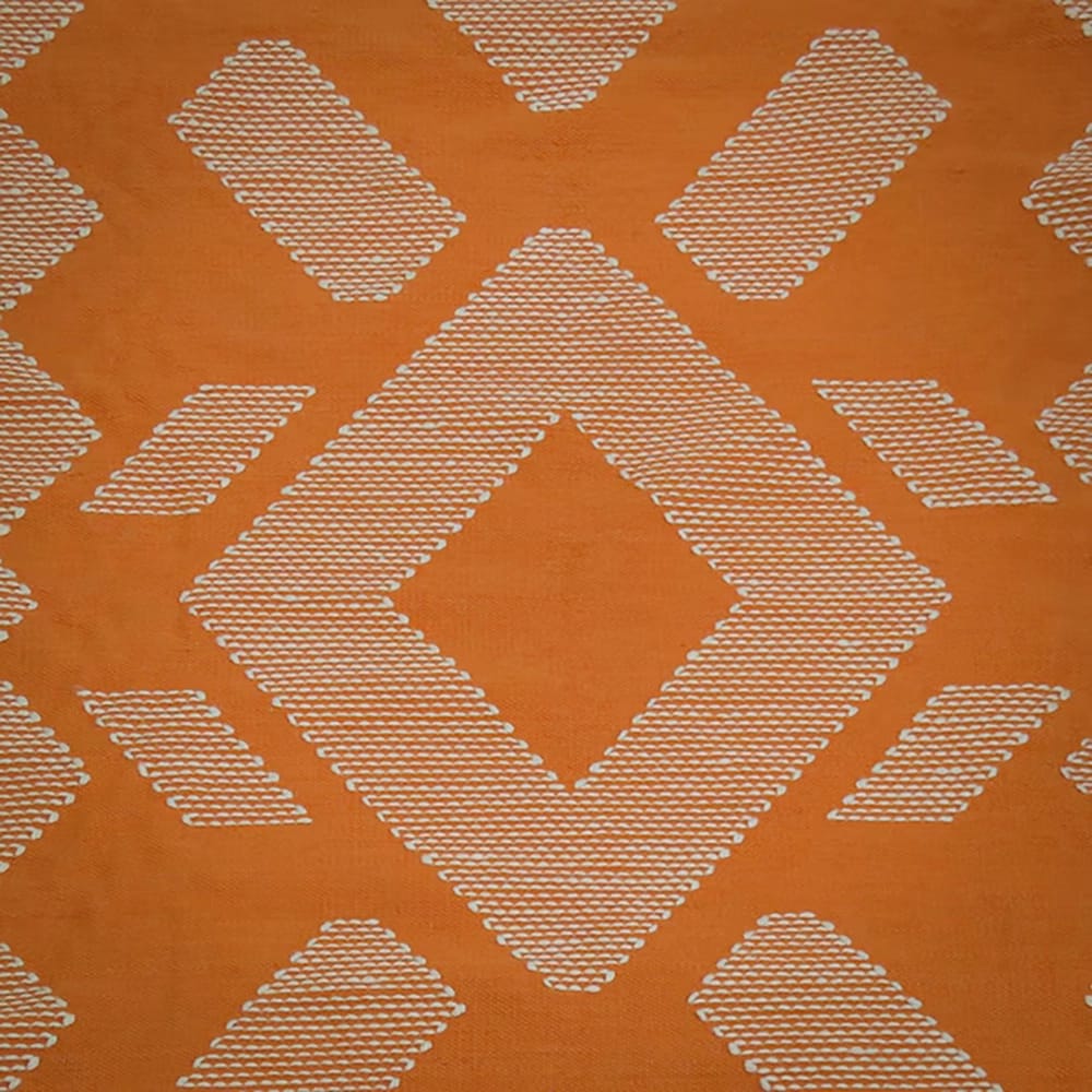 Hand Woven Polyester Indoor/Outdoor Rug, Papaya 5' x 7'