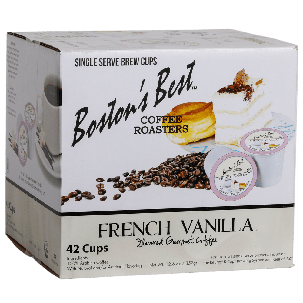 Boston's Best French Vanilla Flavored Gourmet Coffee Cups, 42 Count