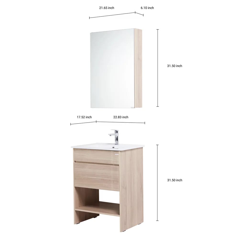 LUXE Bidet Zeno Bathroom Base Cabinet