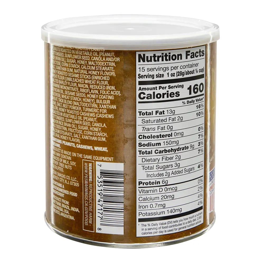 Imperial Nuts Honey Roasted Snack Mix, Salted, 15 oz