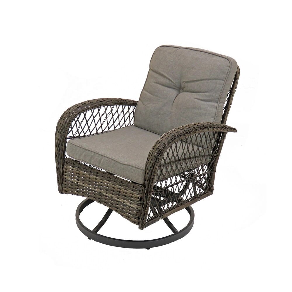 Chelsea Collection 3-Piece Swivel Wicker Bistro Set