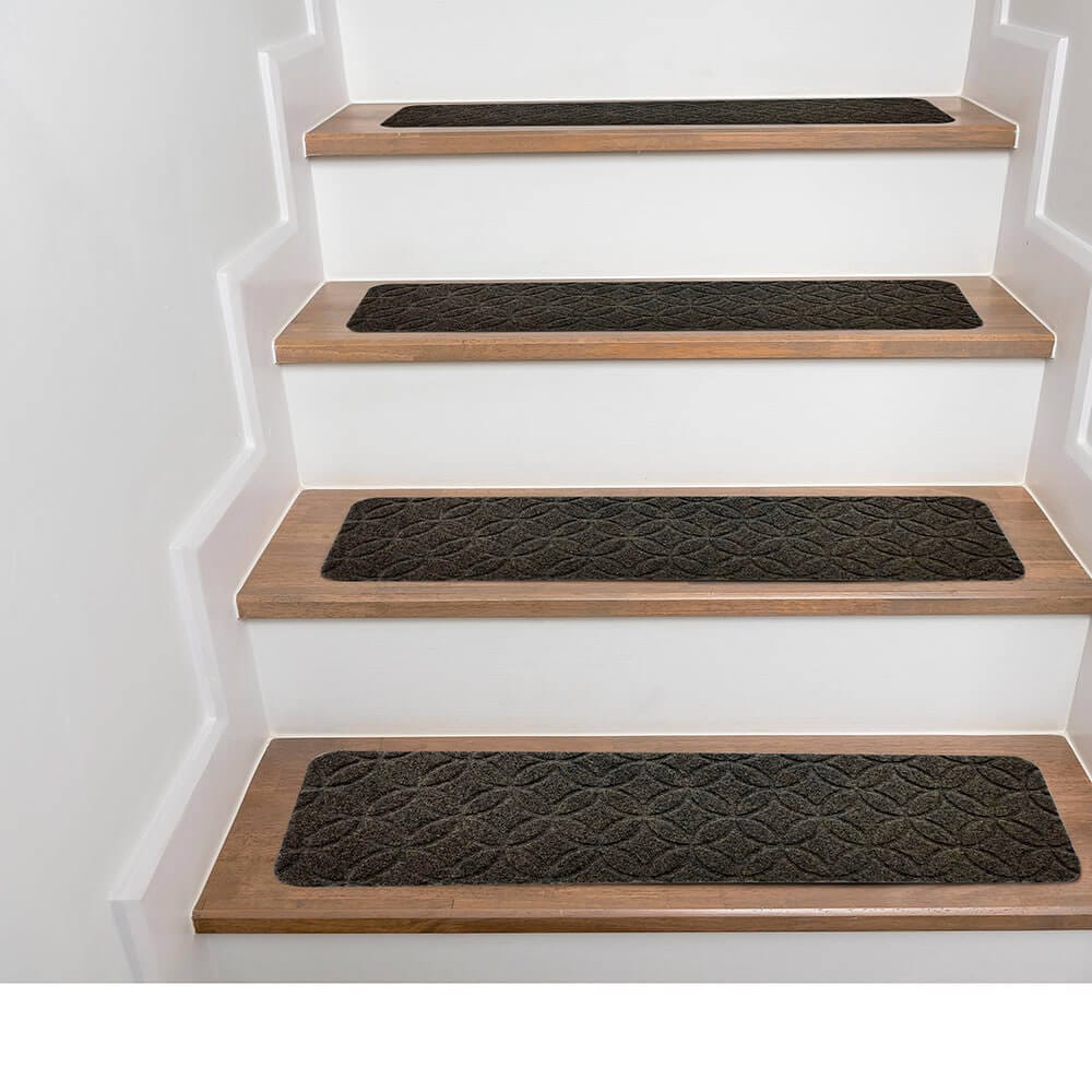 Peel & Stick Non-Slip Embossed Stair Treads, 4 Pack