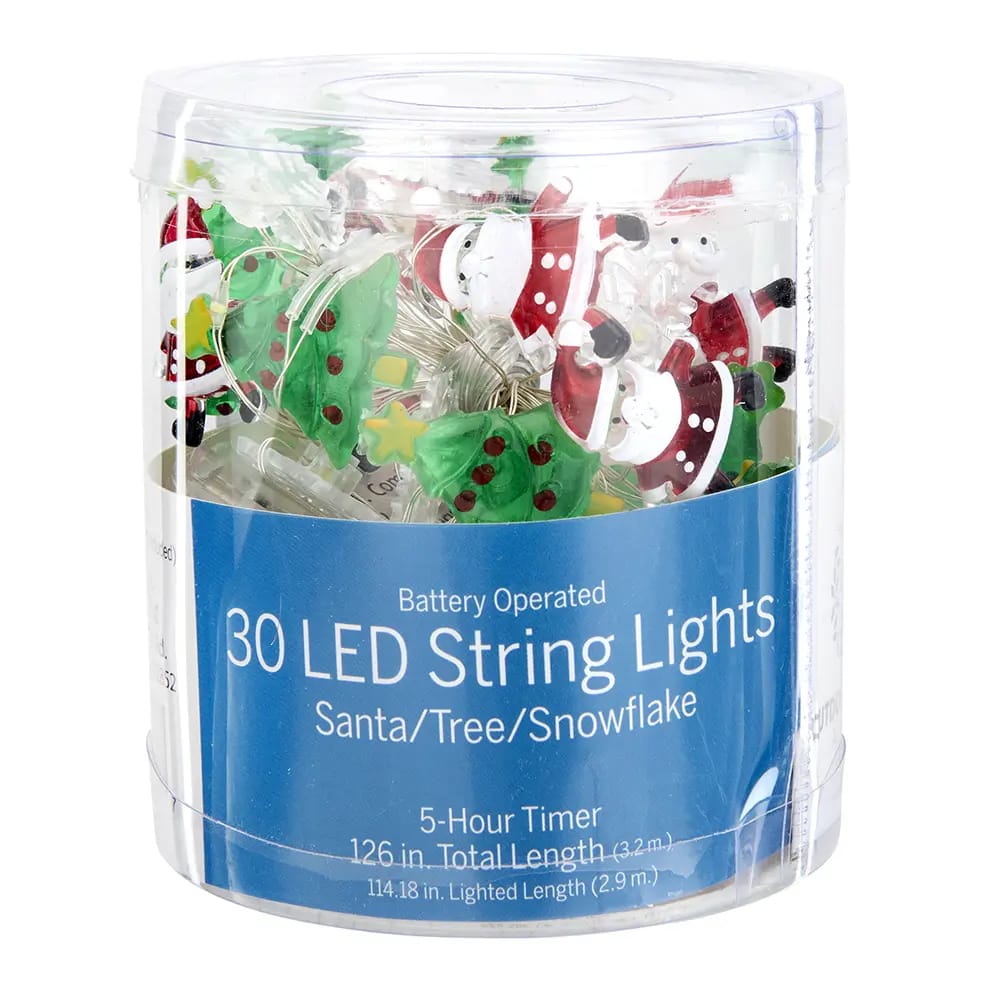 Santa/Tree/Snowflake LED String Lights