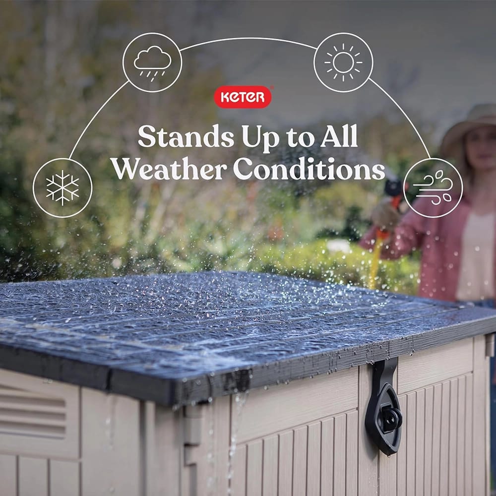 Keter Store-It-Out MIDI Outdoor Resin Storage Shed, Beige