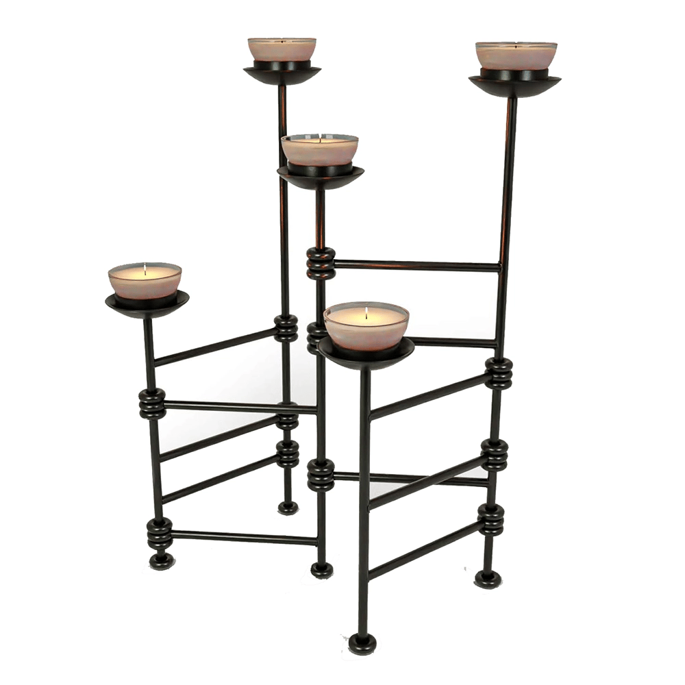 Flamely Flexible Candles Centerpiece, Black