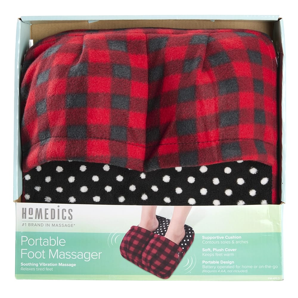 HoMedics Portable Foot Massager, Red/Black