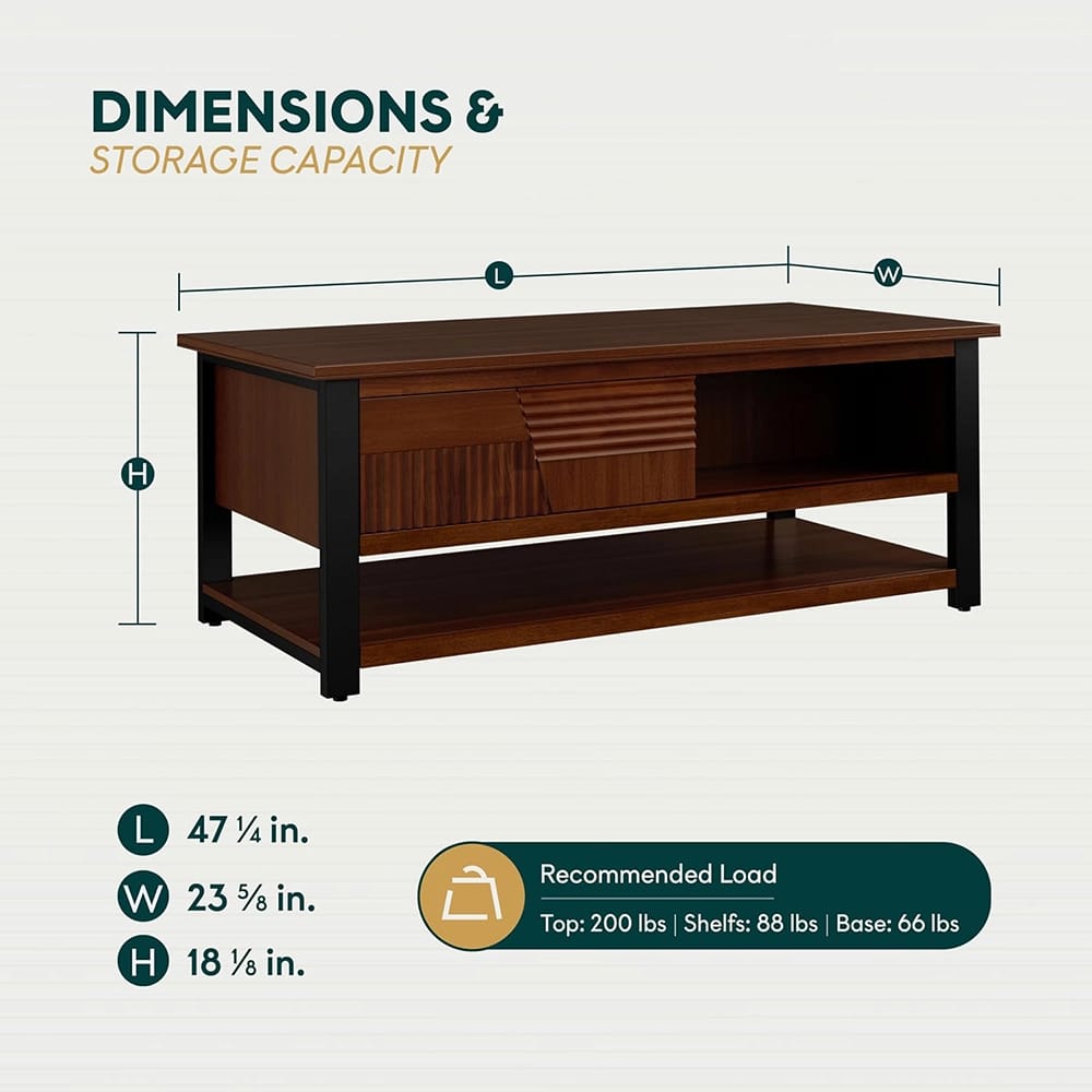 Bme Trapeze Coffee Table, Walnut