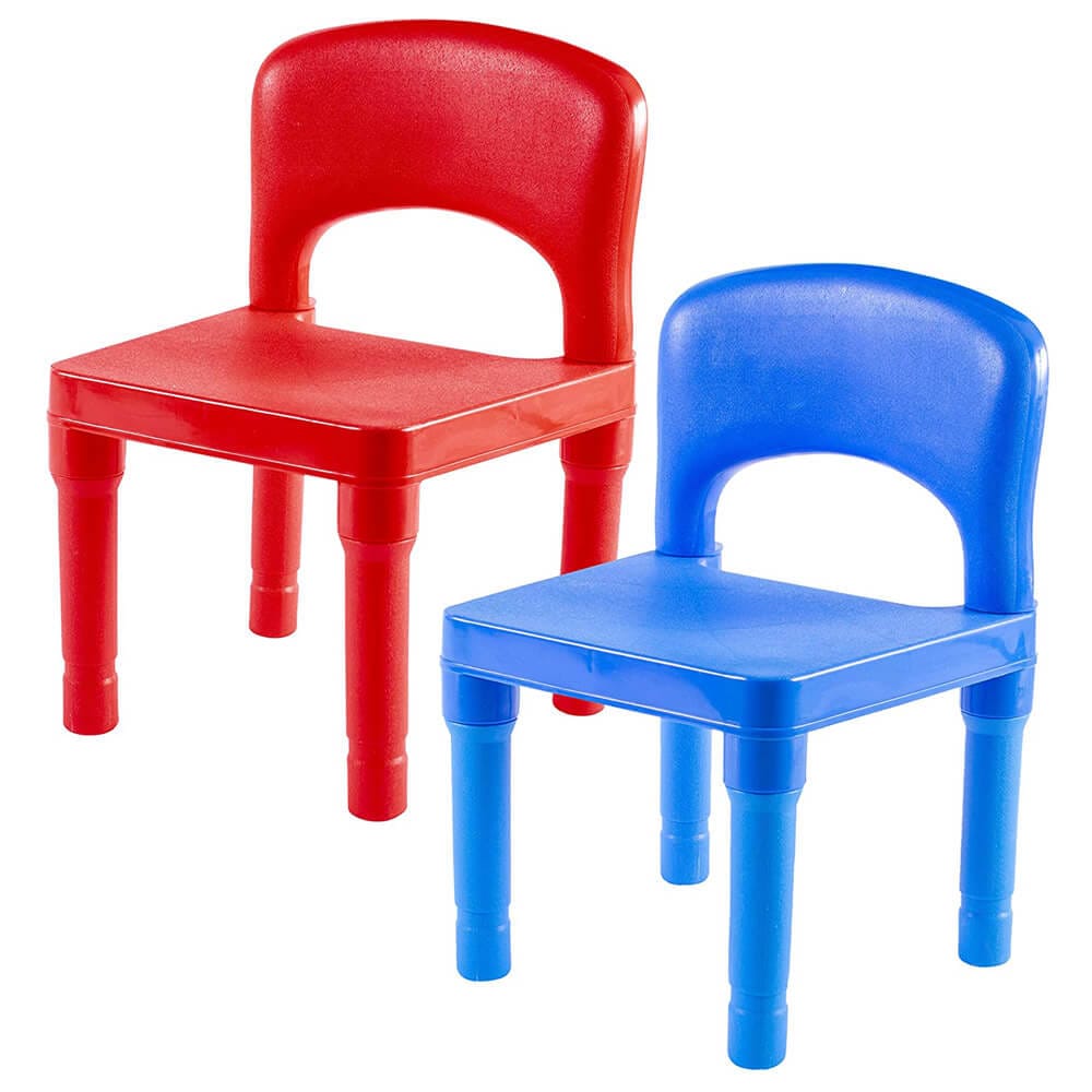 Prextex Kids 5-in-1 Store and Play Activity Table Set with 2 Chairs
