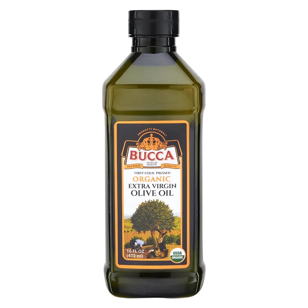 Bucca First Cold Pressed Organic Extra Virgin Olive Oil, 16 oz