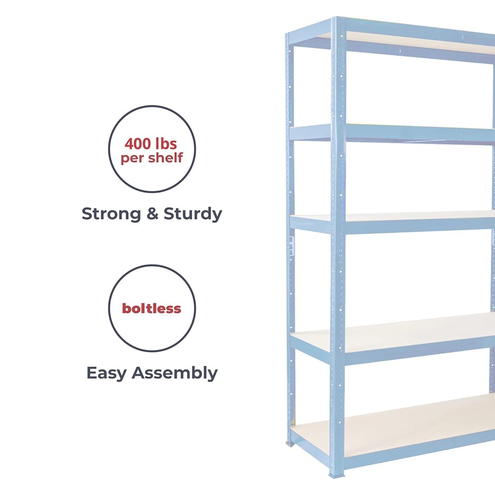 G-Rack 5-Tier Garage Shelving Unit, Blue