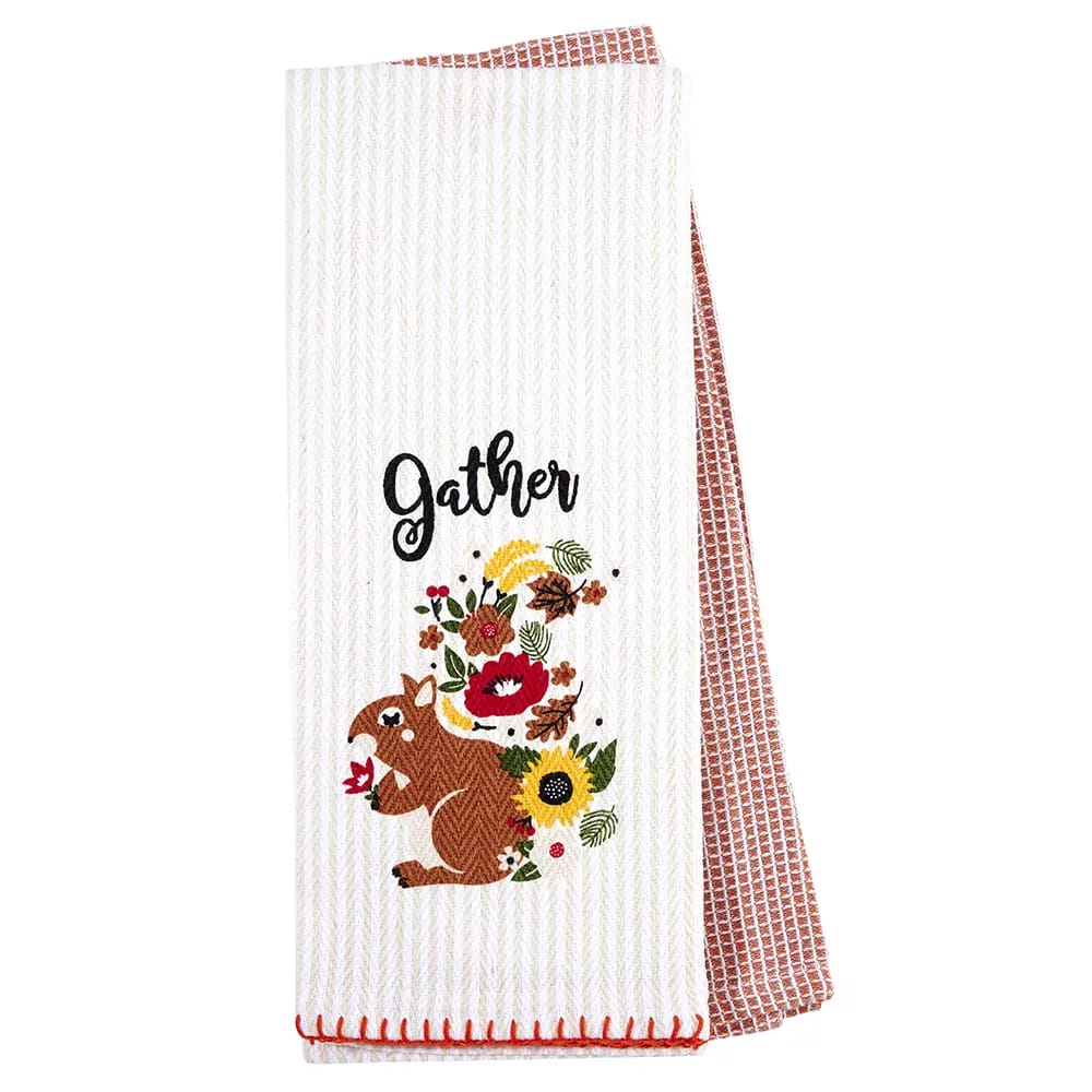 Autumn Cotton Kitchen Towels, Set of 2