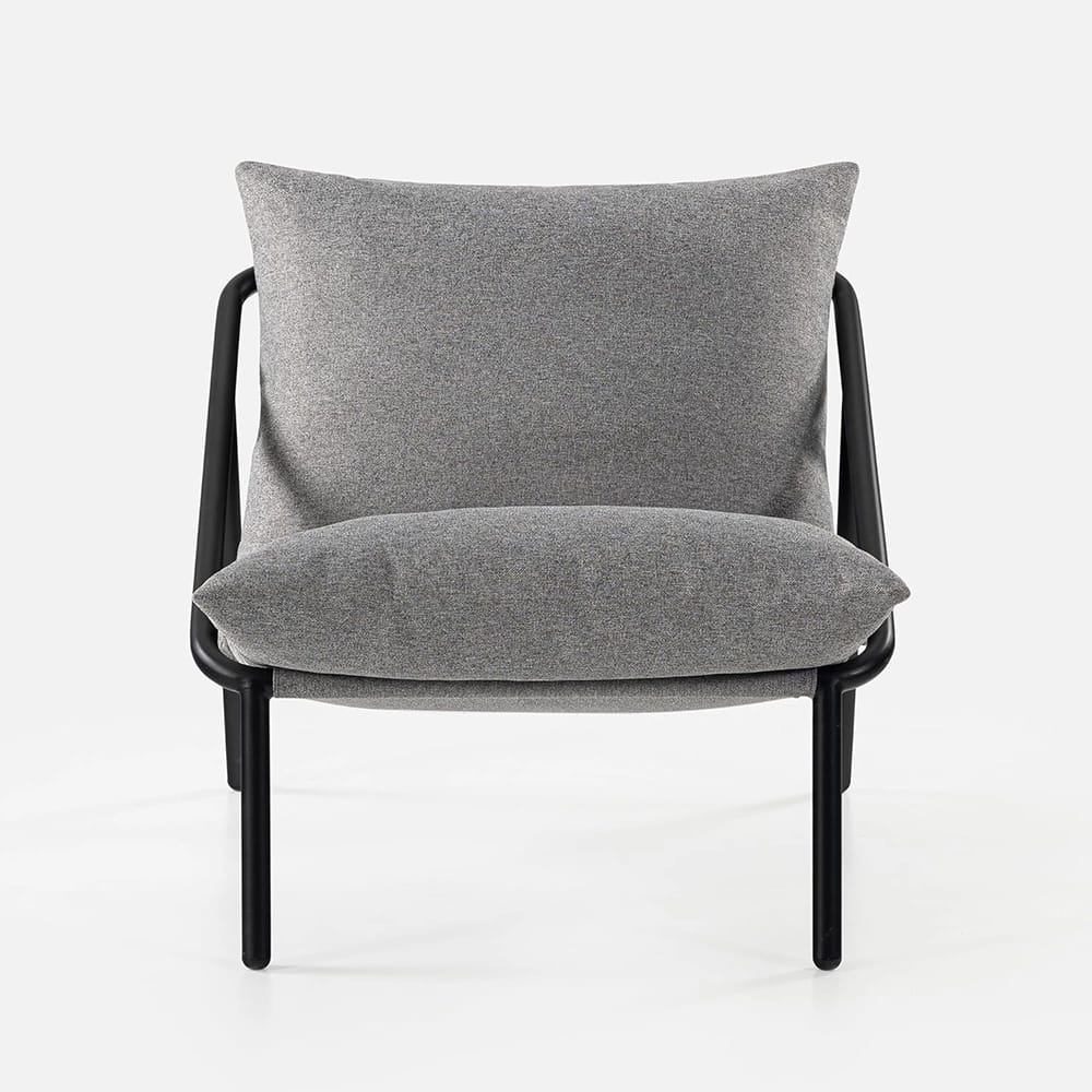 Zinus Ada Sling Chair, Black/Light Gray