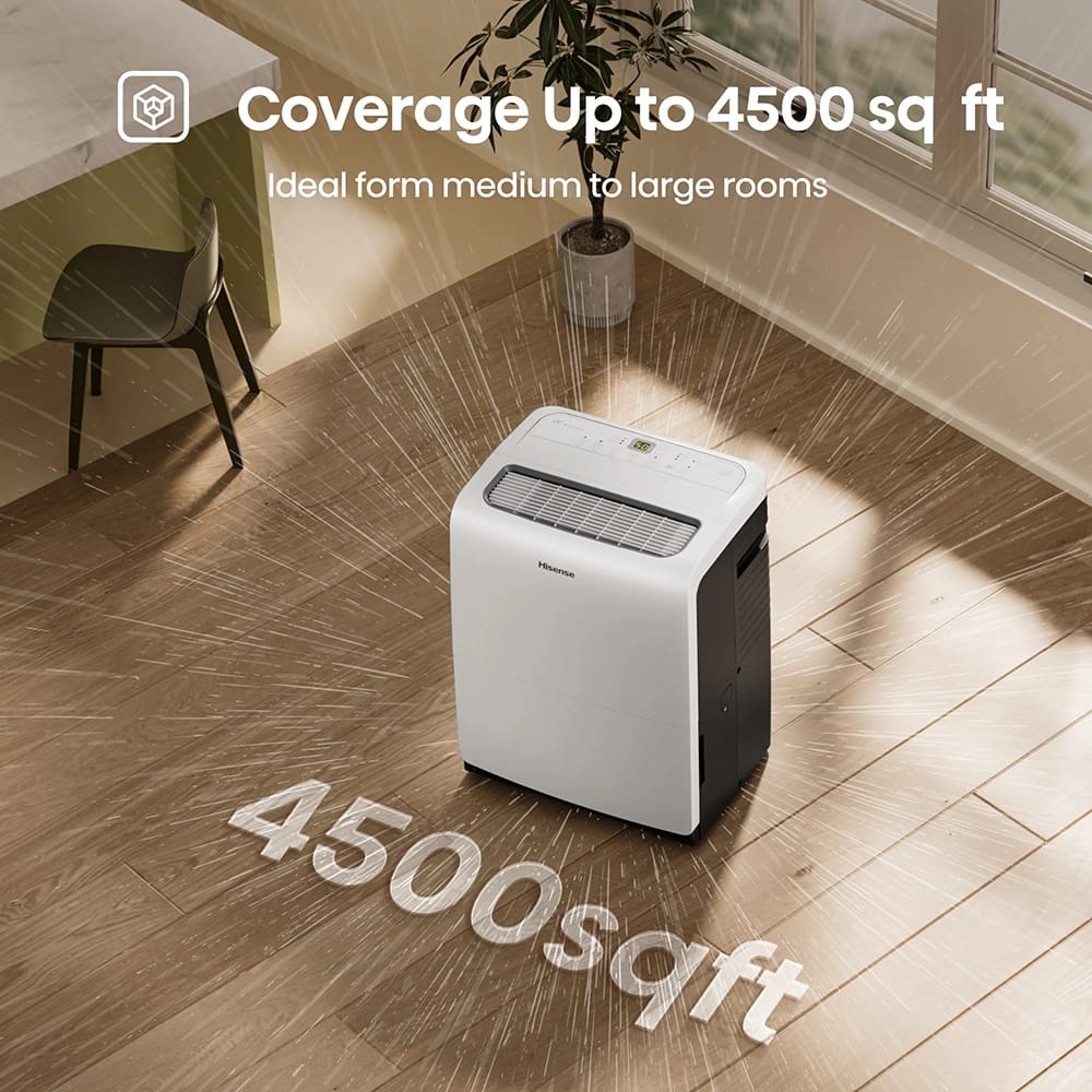 Hisense 60-Pint Room Dehumidifier with Built-In Pump, White (Factory Refurbished)