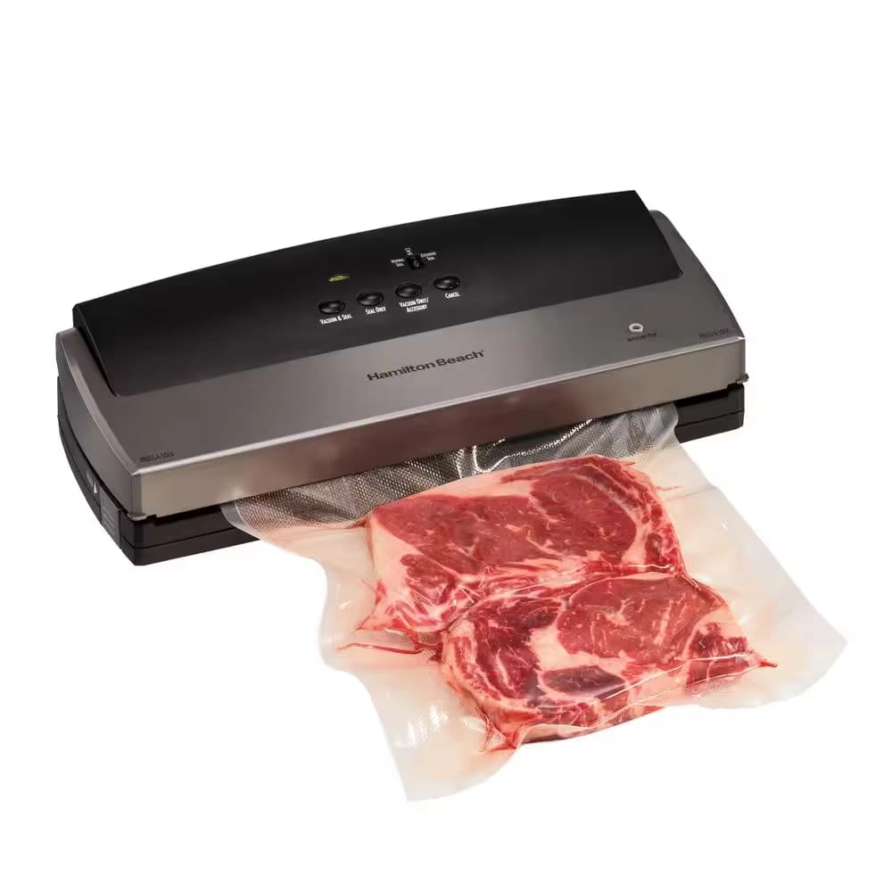 Hamilton Beach Nutrifresh Food Vacuum Sealer with Extended Seal, Black