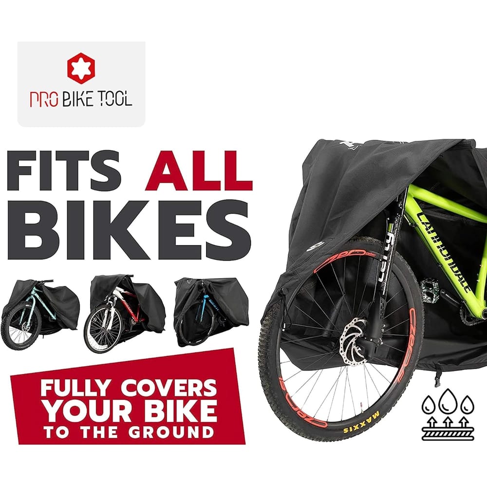 PRO BIKE TOOL XXL Waterproof Bike Cover, Black