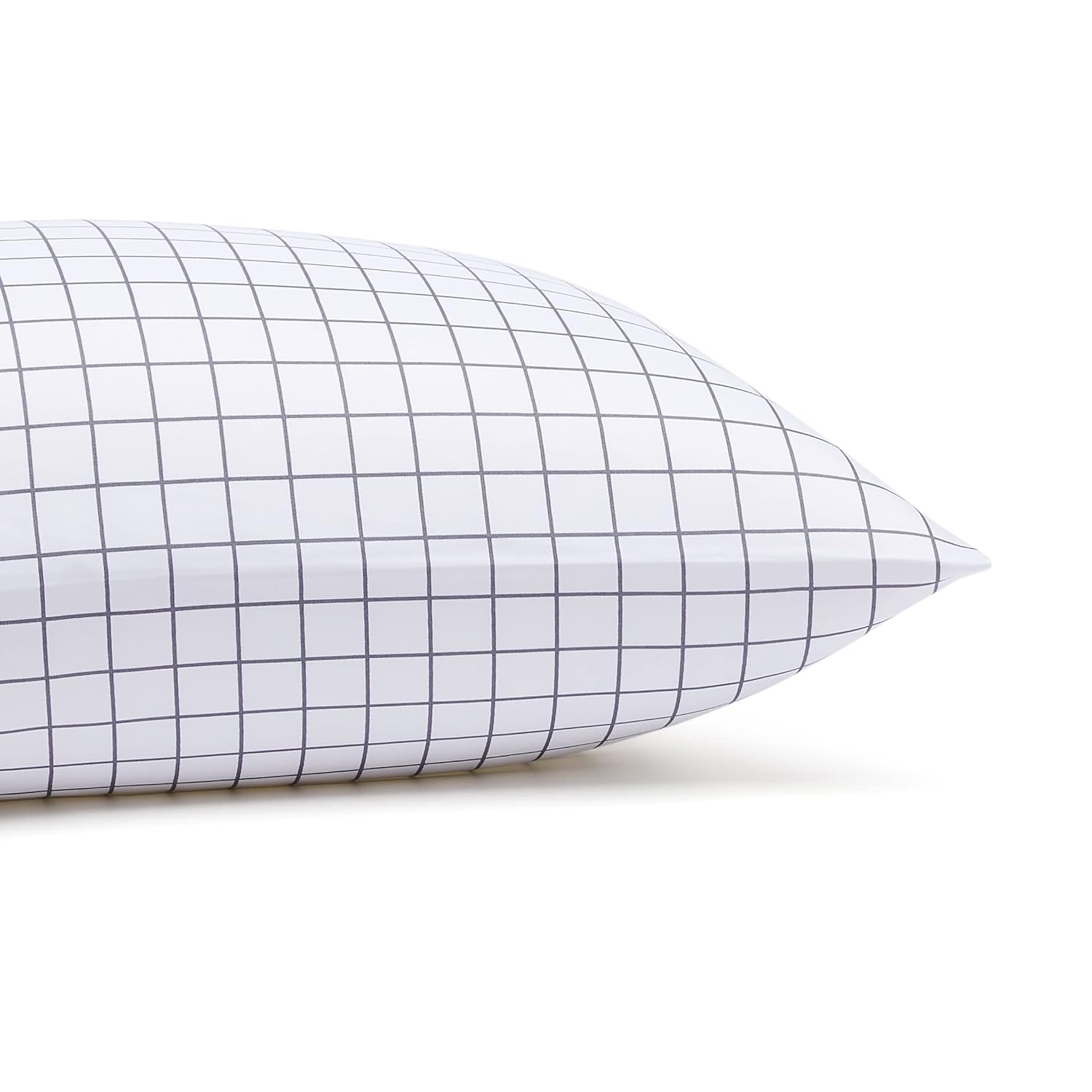 Lightweight Super Soft Microfiber Sheet Set, Queen, Blue/Gray Windowpane