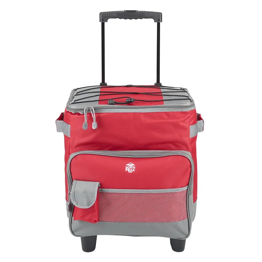 North Peak 60-Can Rolling Cooler, Red
