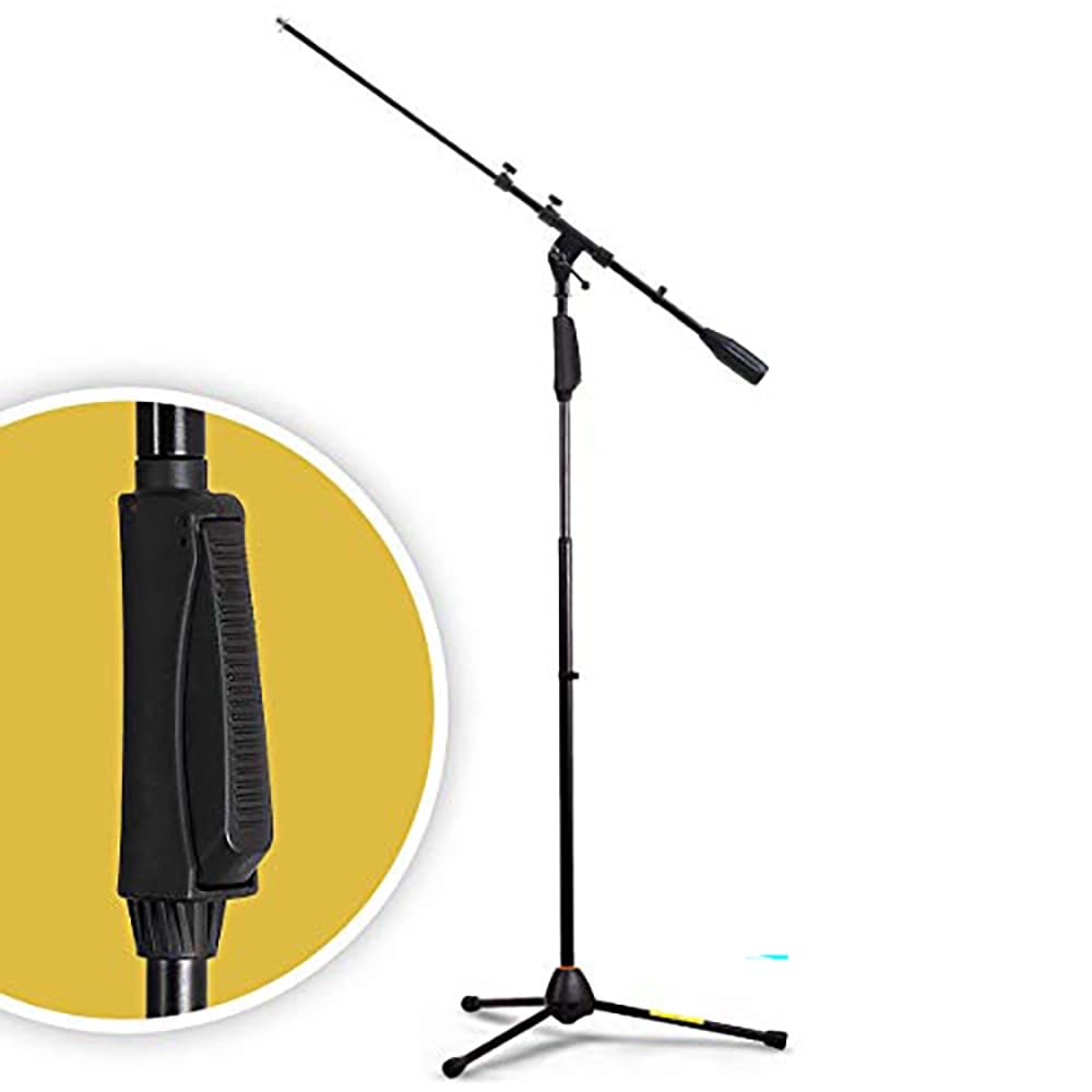 Hola! Music Mic Stand with Adjustable Height, Black