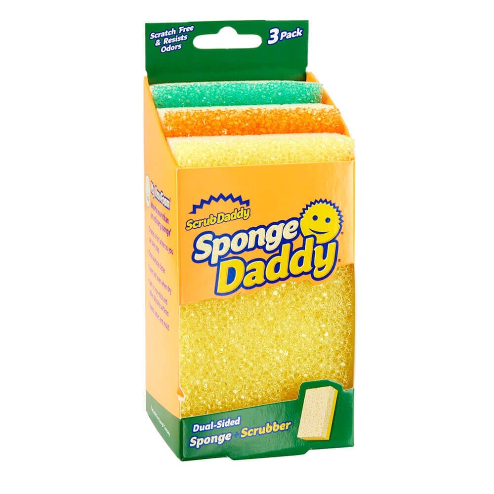 Scrub Daddy Dual-Sided Sponge Daddy, 3 Count